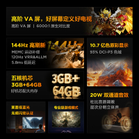 雷鸟鹏6 24款 65英寸电视 家电国家补贴 3+64GB电视机65S375C-JN