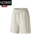 HLCOMANGUGR 380g 美式短卫裤毛圈底运动短裤男女基础款松紧腰五分裤