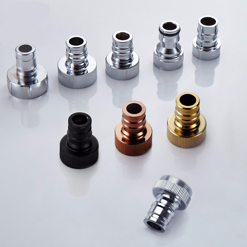 全自动洗衣机水龙头出水嘴金色4分6分转接头进水管弹痕配件黑色接头4