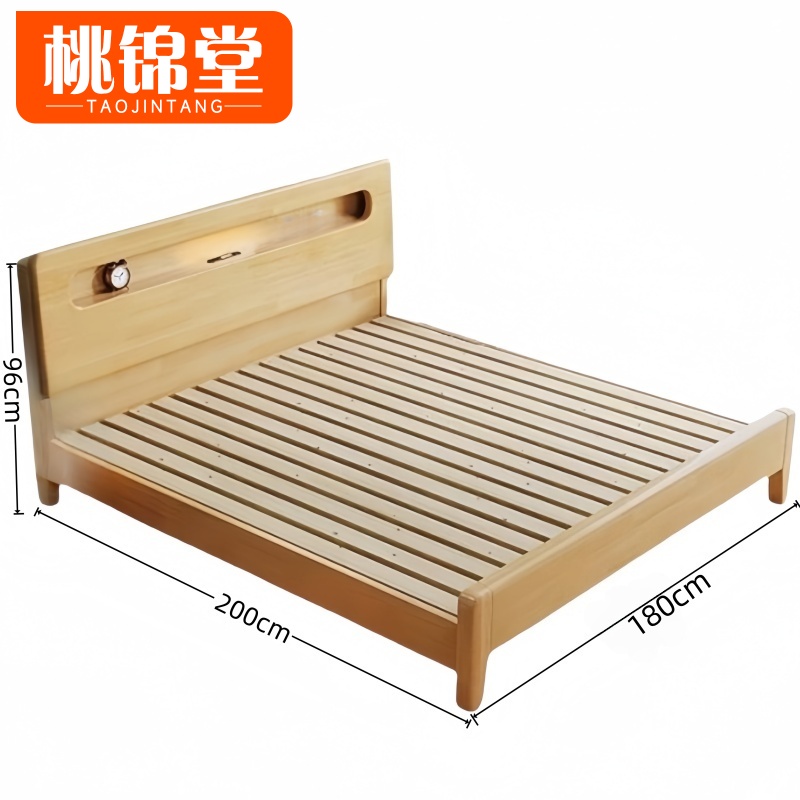 桃锦堂木质床高清大图