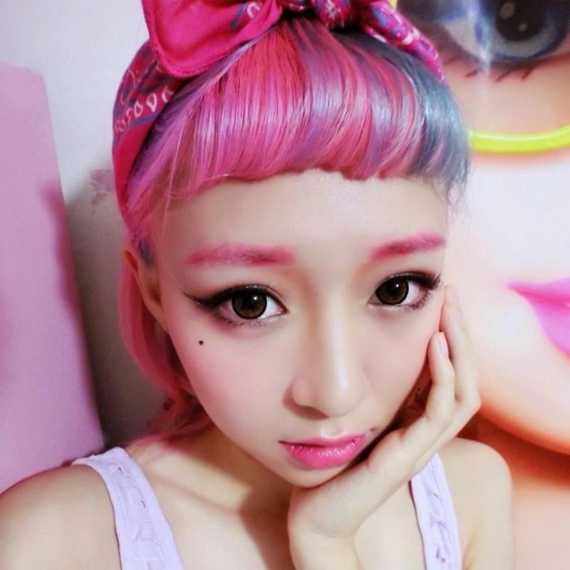 彩色眼线笔 原宿妆演出拉COS妆娘接妆 白色棕色彩妆多色眉笔多色 黑色12色