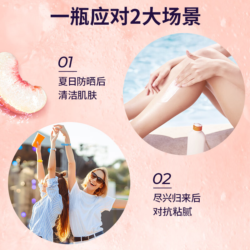 力士气泡沐浴露香氛男女洗澡持久留香官方正品-白桃-390g高清大图