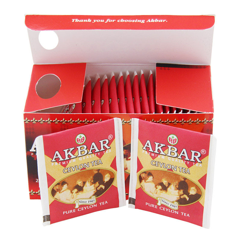 AKBAR斯里兰卡原装进口红茶精选锡兰茶叶20片茶包袋泡茶可做奶茶