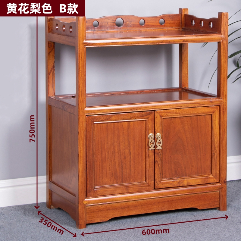 锦北 茶水柜餐边柜小型沙发边柜储物柜茶叶收纳存放柜木制茶柜 B款