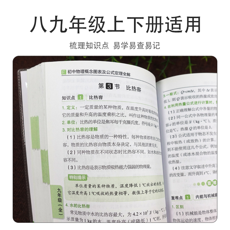 [正版]新版易佰工具书初中物理概念图表及公式定理全解八九年级全通用知识梳理汇总解题方法技巧中考复习资料书高效训练必刷题一高清大图