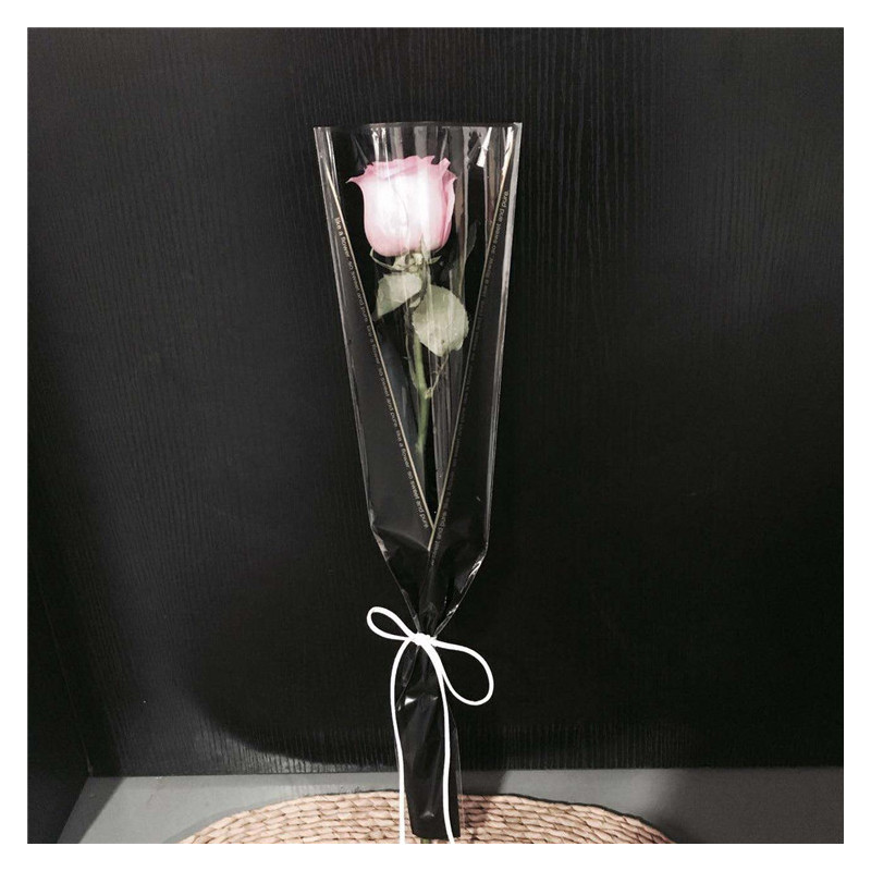 七夕玫瑰花包装袋情人节单朵鲜花套袋街头单支花鲜花包装50只/包