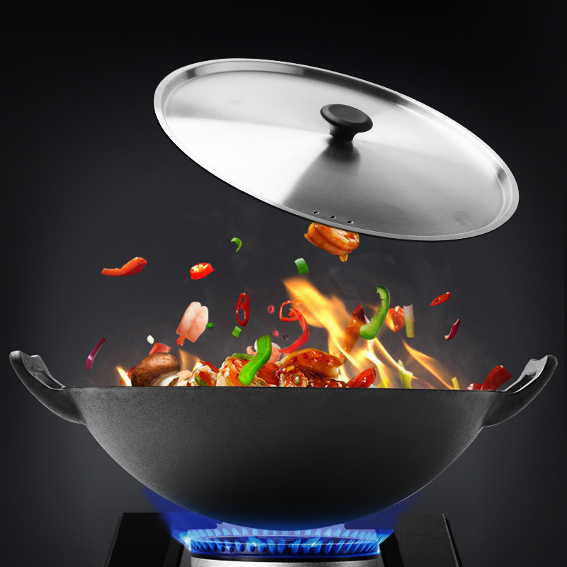 炊大皇(COOKERKING)炒锅 铁器世家二号双耳炒锅 精铸铁锅无涂层铁锅明火炉灶专用WG41432高清大图