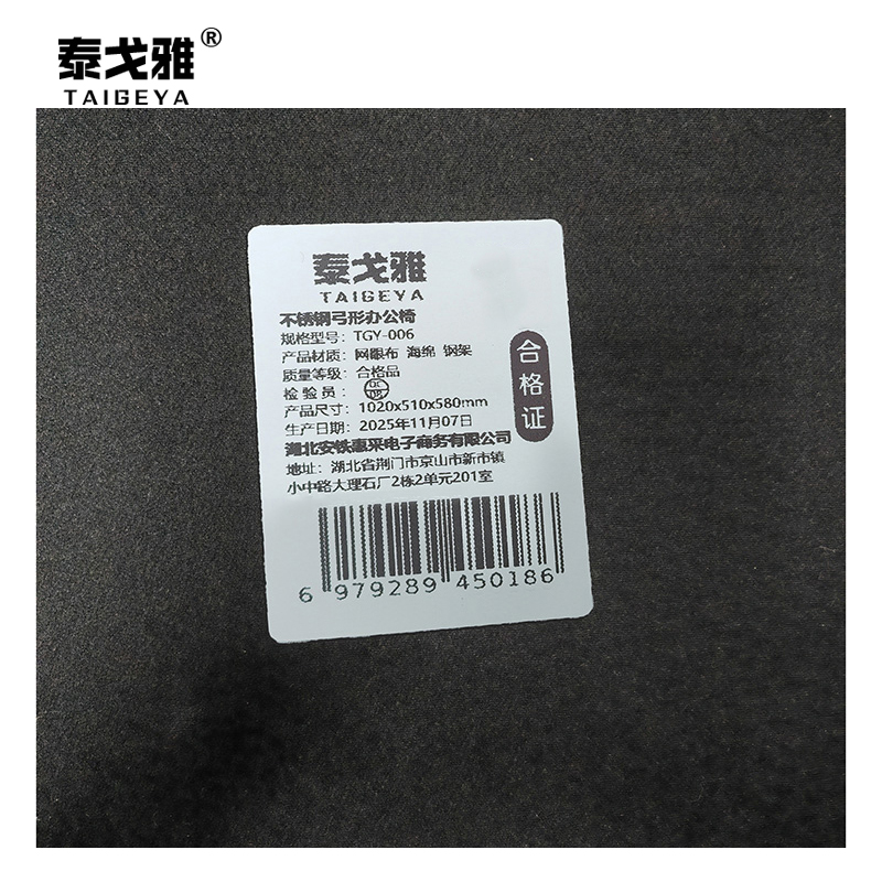泰戈雅 不锈钢弓形办公椅 TGY-006 把高清大图