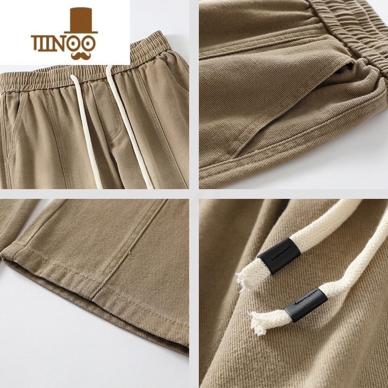 YANXU秋季潮牌水洗阔腿牛仔裤男款ins潮流复古直筒长裤宽松休闲裤子休高清大图