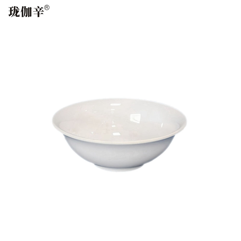珑伽辛 耐高温加厚白色密胺碗 5英寸/个 5英寸