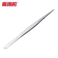 高翊柏 33010958 304不锈钢带齿镊子 直圆 30cm 加厚加圆手术镊敷料镊组织镊子