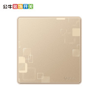 公牛(BULL)开关插座盖板 墙壁通用装饰面板装修白板空白面板G18B101 玫瑰金