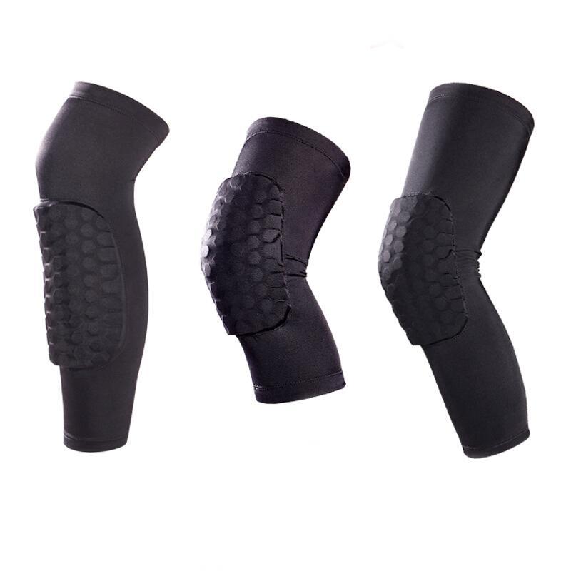 户外篮球护膝蜂窝防撞装备保暖护小腿长款护具夏男女护腿篮球运动护膝