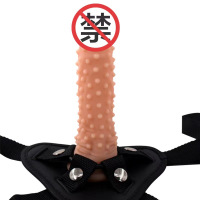 男用增大延时器具男女共用穿戴式男根皮裤仿真空心假阳具内裤拉拉情爱玩具阴茎套加长成人男性用品(狼牙款)爆热空间