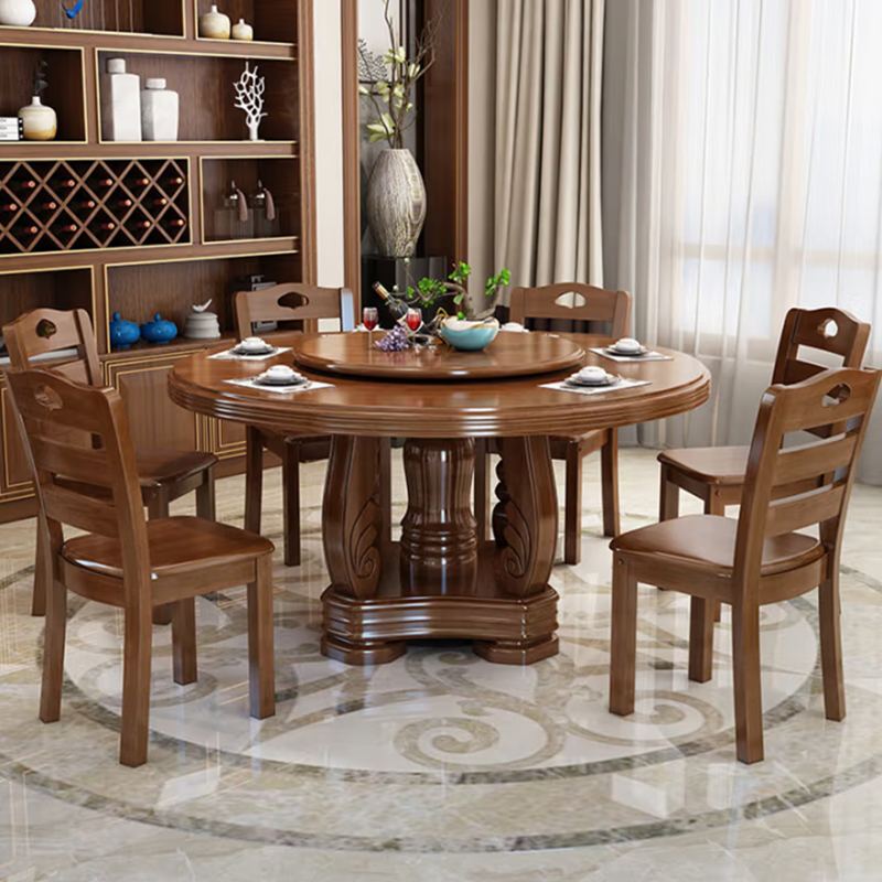 合祥源 餐桌组合配十二椅 含转盘 1800*1800*720mm QX-CZ17 单位:套高清大图