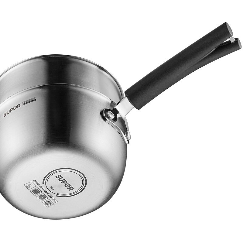 苏泊尔(SUPOR)X晶盾加厚304不锈钢汤蒸多用锅16cm婴儿辅食锅燃气通用CT16JA1高清大图