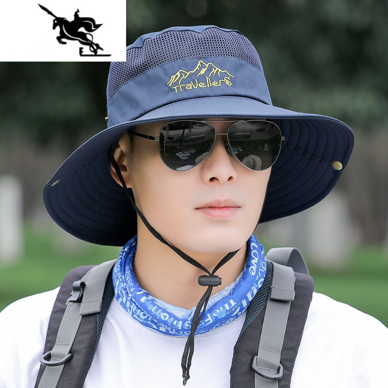 new lake遮阳帽子男士潮夏季出游登山帽户外钓鱼帽休闲渔夫帽防晒凉帽