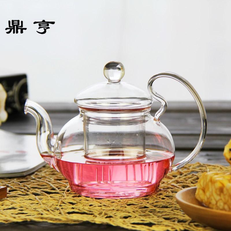 鼎亨玻璃茶壶耐热套装泡茶壶内胆过滤防盖设计风采花茶壶花茶茶