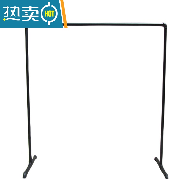 敬平单杠置地式晾衣架落地折叠简易室内挂衣服架子家用室外阳台凉晒被 [单杠黑]长100宽50高130高清大图