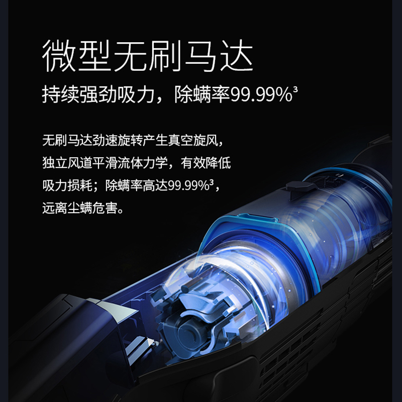 鲨客(Shark)L1无线吸尘器 家用小型手持大吸力 除尘除螨