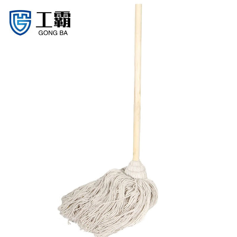 工霸(GONGBA)小白棉线木柄拖把老式圆头吸水墩布拖布1把 单位:把