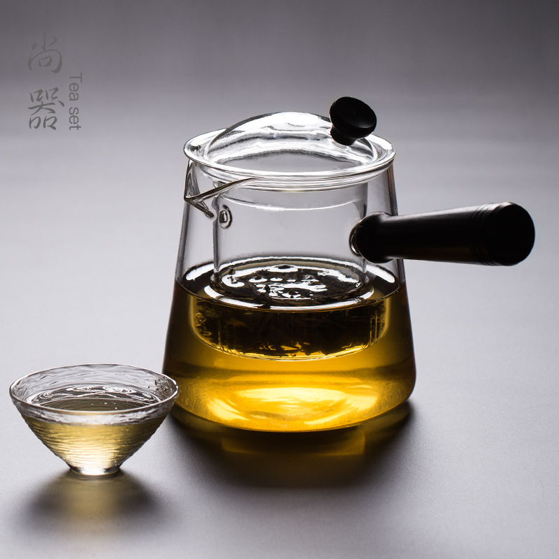 锤纹提梁铜扭壶耐高温玻璃蒸茶壶小型三界电陶炉专用煮茶器家用全自动