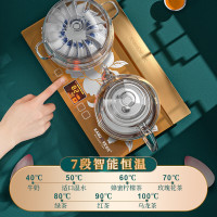 金灶(KAMJOVE)涌泉式全智能电热水壶玻璃电茶壶茶艺炉底部上水电茶炉茶具泡茶机H8(37*23)CM