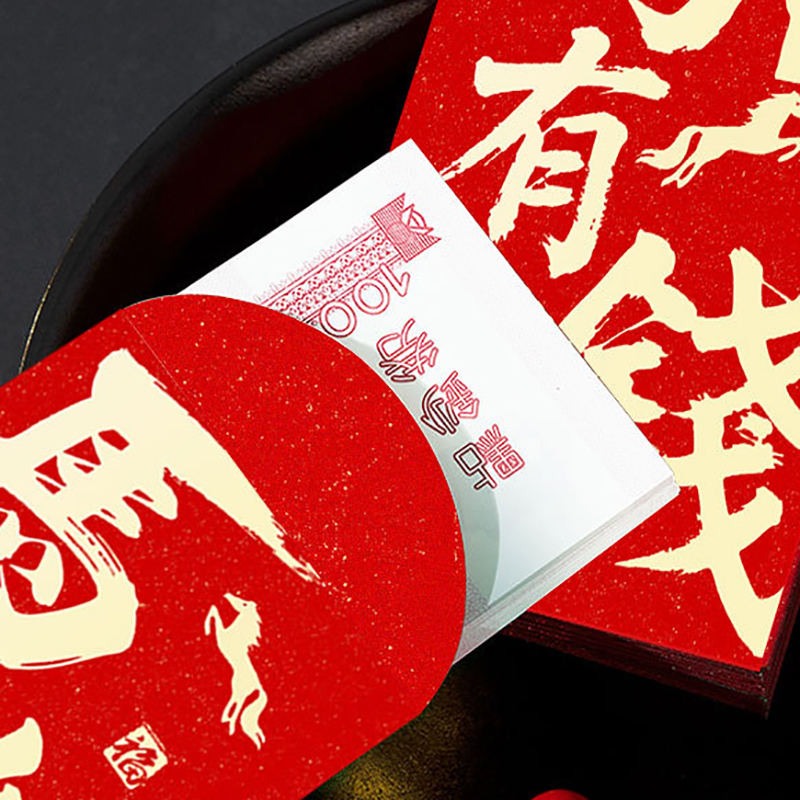 APLO 2026新款马年红包生肖利是封春节过年压岁包 马年卡通图案 6个装高清大图