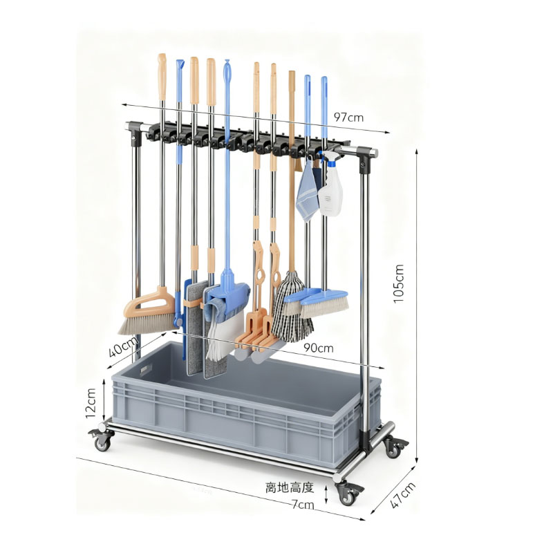 豫众诺 清洁工具收纳架 20拖24钩 个高清大图