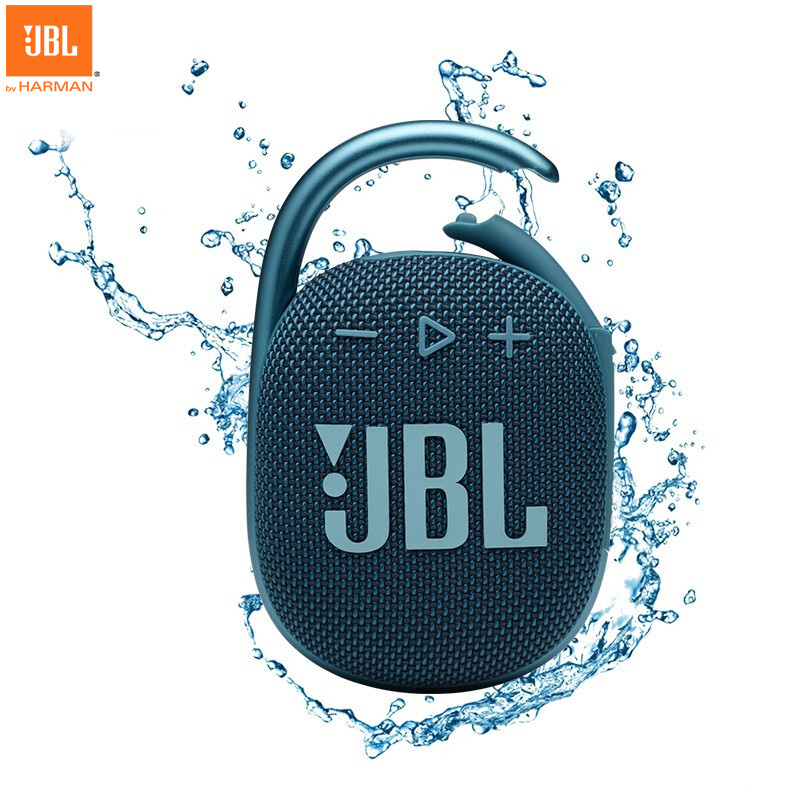 JBL CLIP4 无线音乐盒四代 蓝牙便携音箱+低音炮 户外音箱 迷你音响 IP67防尘防水超长续航 一体卡扣 深海蓝