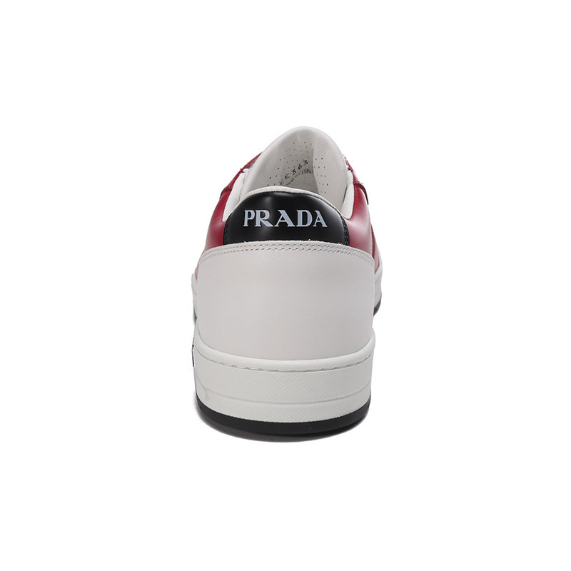 普拉达prada男士皮革downtown系带休闲运动鞋板鞋小白鞋2ee3633lj7