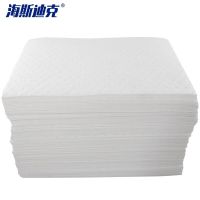 海斯迪克 HKLY-201 应急工业吸油棉（100片) 吸附棉 泄露吸油 白色40cm*50cm*3mm