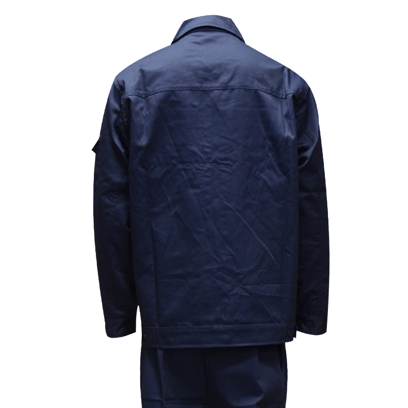 御林铁卫 小拉链藏青色春秋涤棉工作服套装YL-6042 套高清大图
