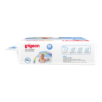Pigeon/贝亲婴儿轻薄干爽纸尿裤M74片 弱酸尿不湿 透气舒适