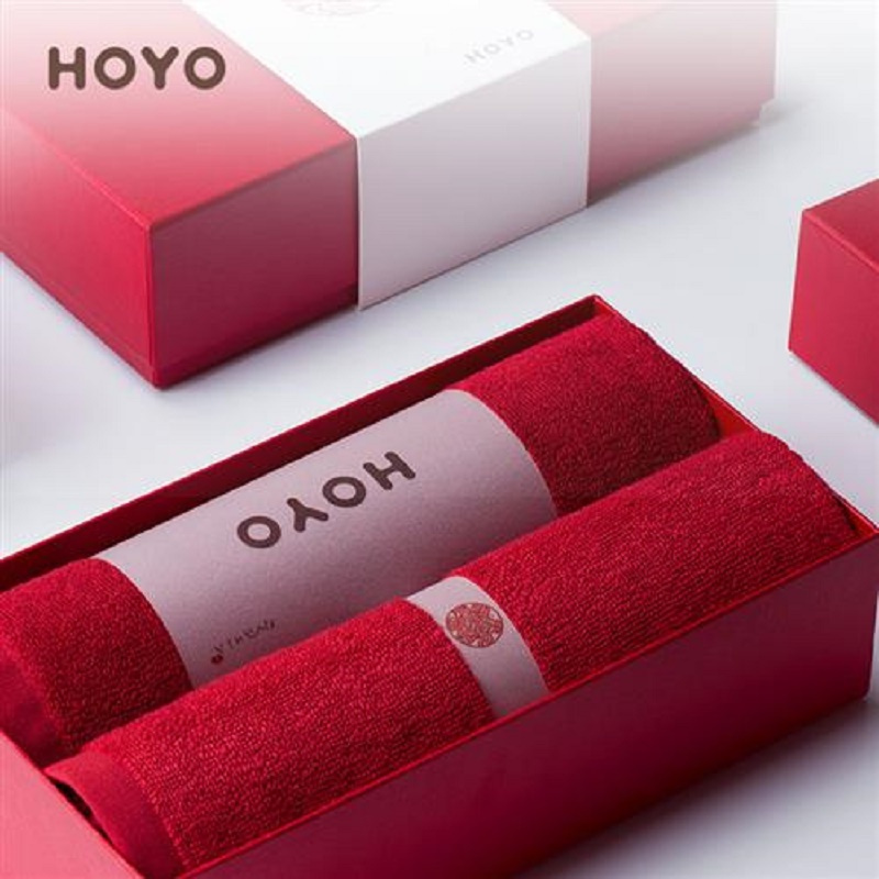 HOYO家用吸水速干不掉毛极颜毛巾2条装/礼盒7240 单盒装