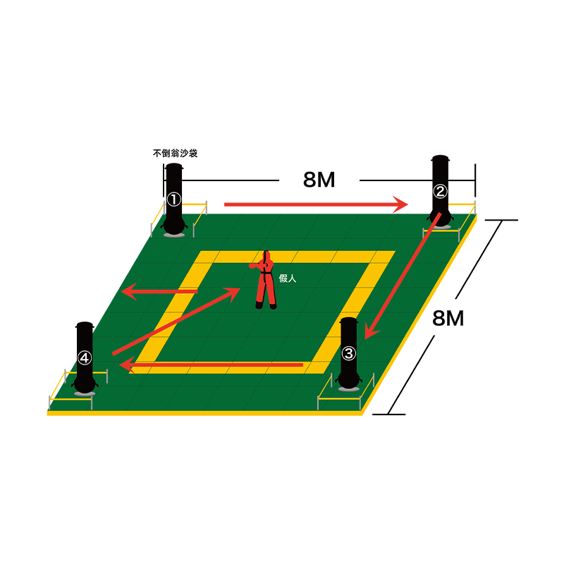 LJYZN-C1564拳法膝法腿法搏击考评系统格斗模拟练习系统综合格斗训练考核系统倒翁格斗基本功训练考评系统高清大图