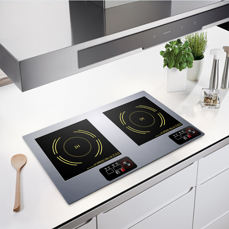 乐创lecon商用电磁炉电磁灶5000w双头组合炉5kw大功率电磁灶炉承重大