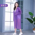 成人男女儿童单人一体式雨衣一次性加厚长款全身防暴雨便携防护户外上学小学生专用雨披 均码 紫色（环保EVA+加厚）