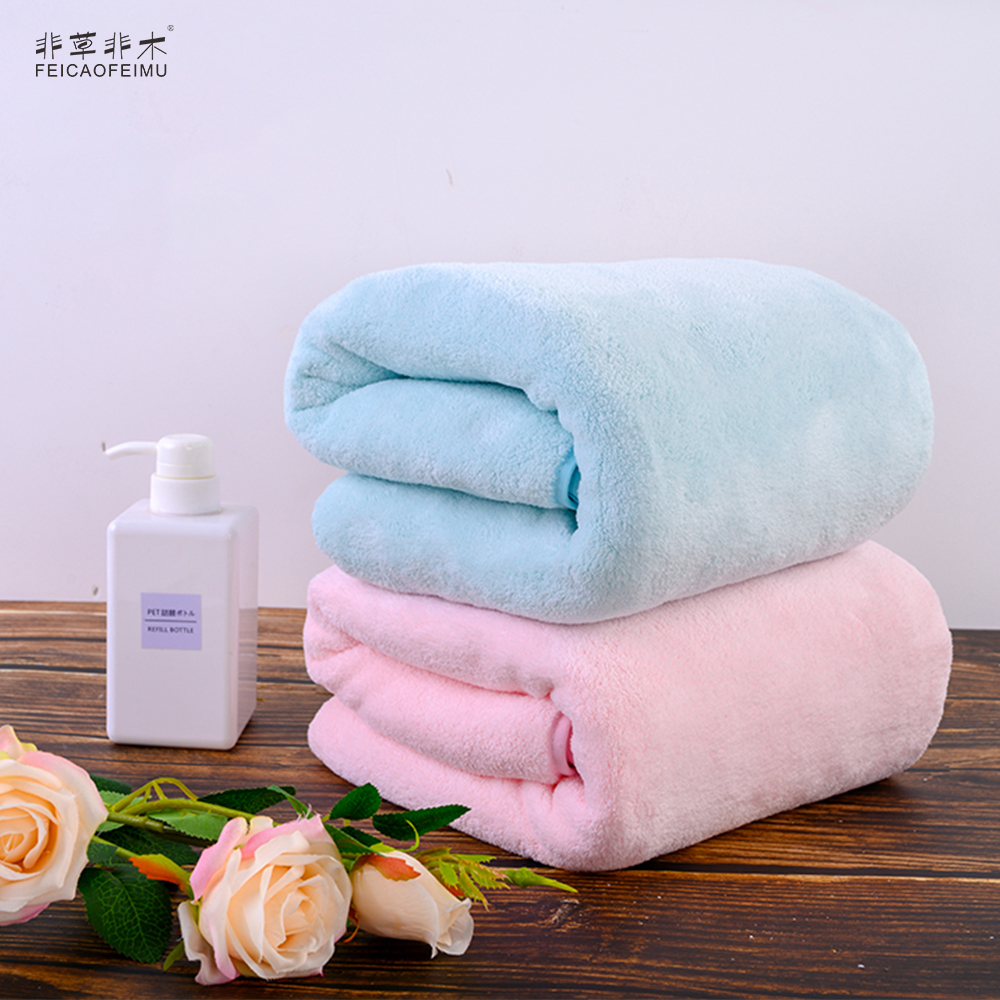 非草非木 毛巾浴巾礼盒套装细纤维吸水浴巾毛巾 雪绒4件套 FM-3080(盒)高清大图
