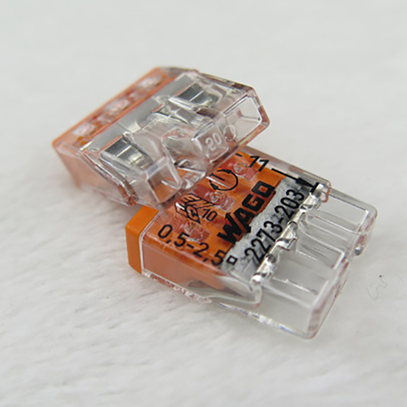 企购优品万可接线端子电线接头三孔连接器适用软硬导线20只装221-413 10个装