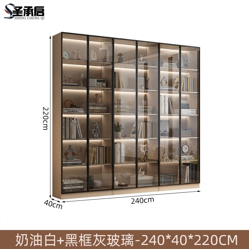 圣承启 办公书柜 六门台高清大图