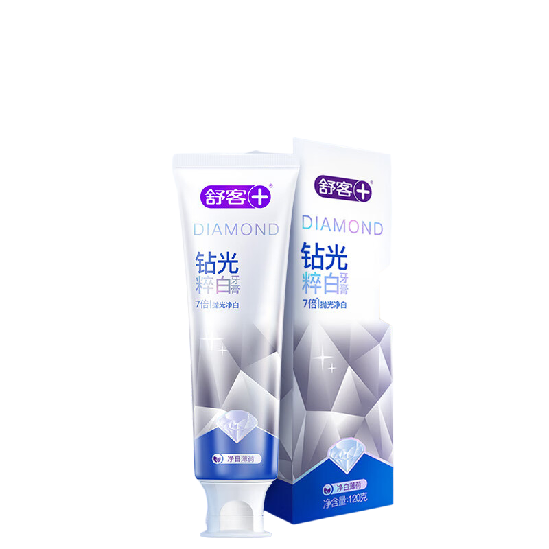 舒客 钻光粹白牙膏 净白薄荷香型 120g(单位:支)