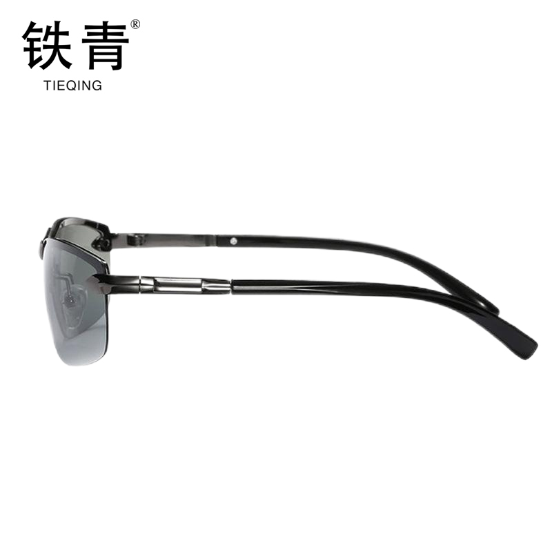 铁青偏光太阳镜日夜两用变色夜视驾驶开车墨镜 Y26 副高清大图
