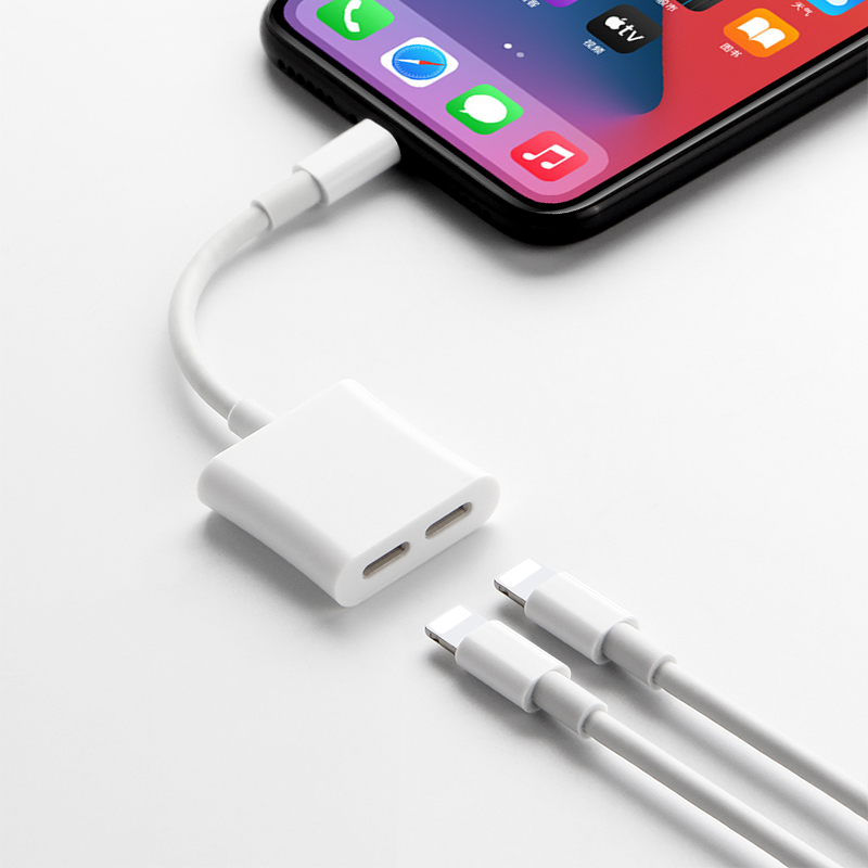 久宇 苹果耳机转接头iphone11promax/xs/x二合一lightning转lightning