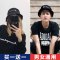 帽子男女春夏天韩版潮鸭舌帽遮阳太阳帽防晒渔夫帽时尚休闲棒球帽 经典款黑色+经典款白色 可调节(男女可戴)