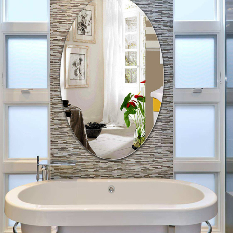 浴室镜美式镜子卫生间椭圆镜子简约壁挂镜