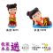 彩绘石膏娃娃涂色白胚涂鸦绘画手工diy存钱罐上色搪胶陶瓷玩具女 2件组合(01)