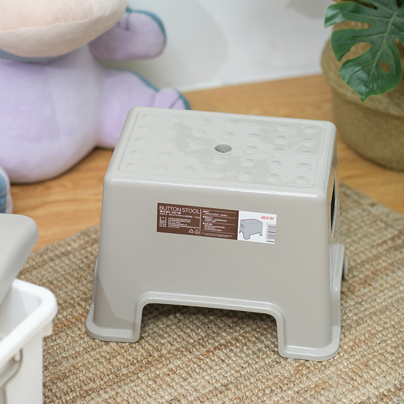 禧天龙(Citylong)D-2016堡垒凳 儿童矮凳浴室防滑凳茶几客厅加厚小板凳3个装(冰河灰)高清大图