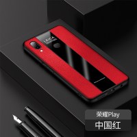 [送钢化膜]高铭宣荣耀v9手机壳华为play保时捷商务男士play3指环扣限量版保护套p 荣耀play[中国红]送钢化膜