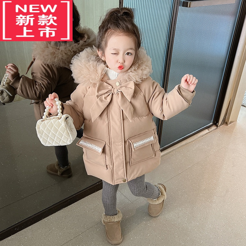 可莉允女童棉衣2022新款秋冬一岁宝宝冬装棉服洋气时髦儿童冬季棉袄外套